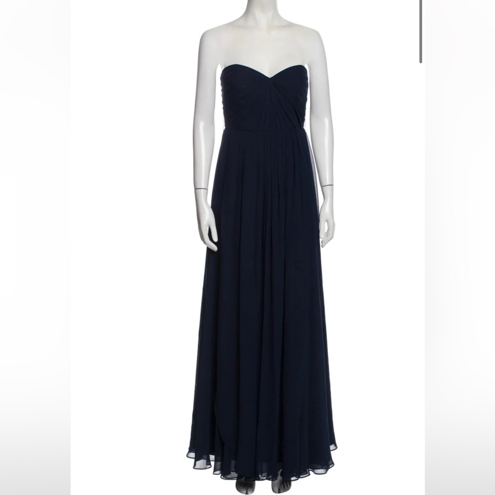 Jenny Yoo Collection Strapless Gown Navy Size 10 NWT